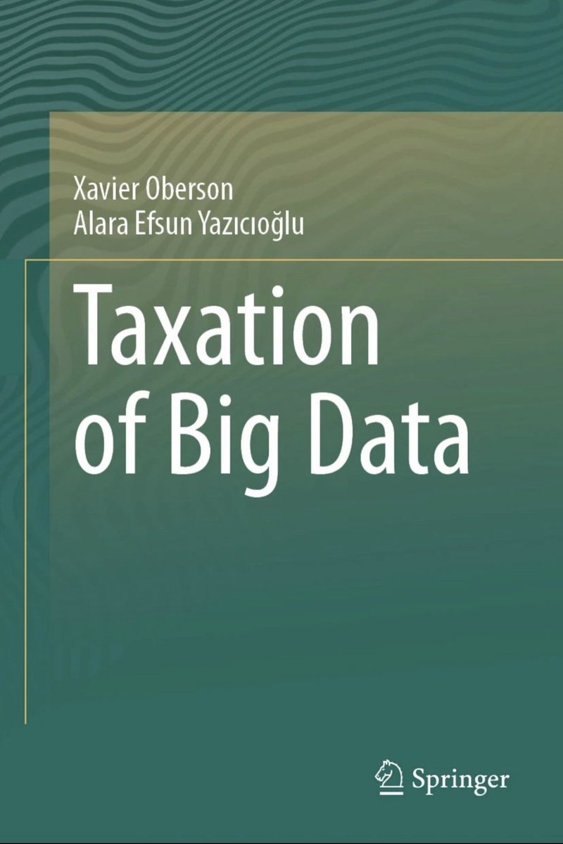 Our new book, coauthored with Alara Efsun Yazicioglu <a href="/aeyazicioglu/">Alara Efsun Yazicioglu</a>, “Taxing data” has just been published by Springer ! Looking forward to interesting debates #TaxTwitter #internationaltaxation #data #datatax