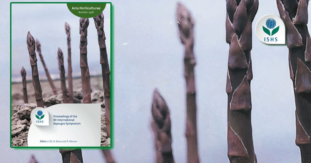 ISHS Acta Horticulturae 1376
Proceedings of the XV International #Asparagus Symposium 
#Asparagus2022 

🌐 actahort.org/books/1376/