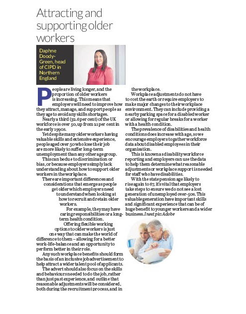 In our latest @yorkshirepost column @DdotDoody, Head of @CIPD_North highlights how employers must improve how they attract, manage, and support people as they age, as the proportion of #olderworkers is increasing.