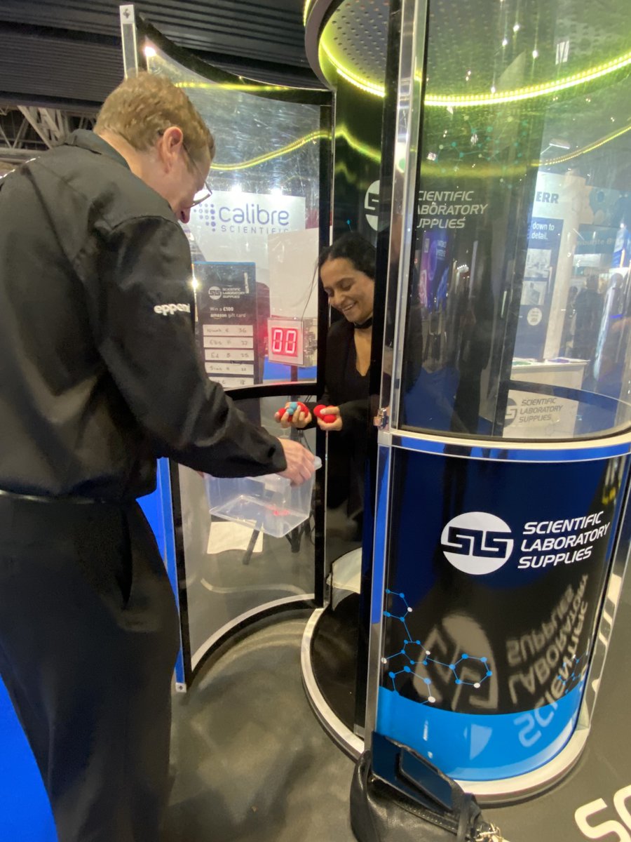 ScientificLabs's tweet photo. Only a couple of hours left to step into our ballnado machine! Yesterday's competition was fierce, with the highest score reaching an impressive 76 points! Swing by our booth at #LabInnovations for your chance to win a £100 Amazon voucher! https://t.co/d3vgFcYZMa