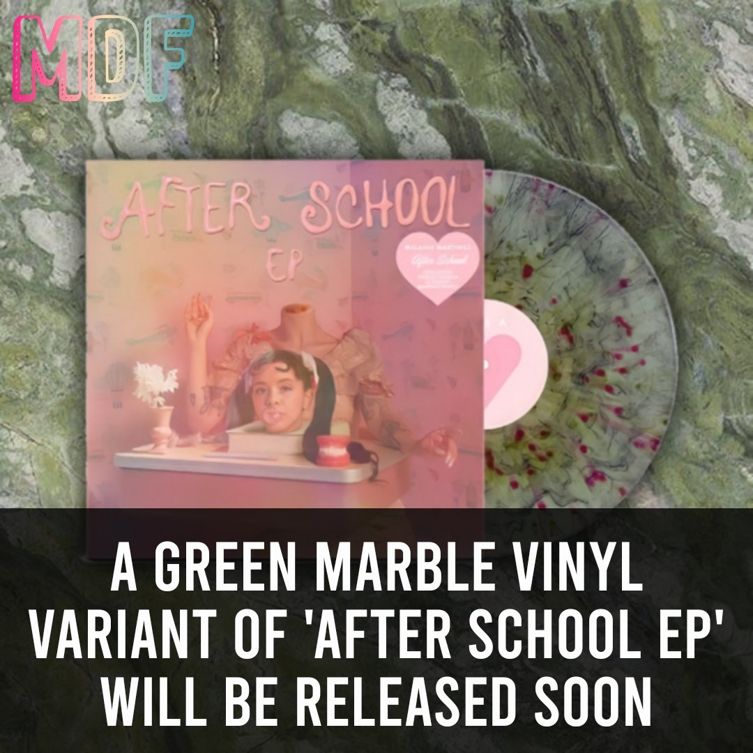 meldailyfact's tweet photo. π¨ // WRITE THIS DOWN BABY! π£οΈ
A new forest green and grape marble vinyl variant of Melanie Martinez 's 'After School EP' will be released on December 15th. πΏπ
PRE-ORDER NOW! https://t.co/mi5Xr95IbQ