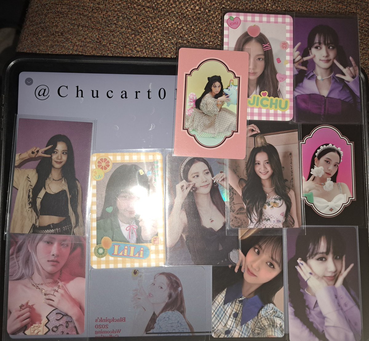 Chucart01's tweet photo. Wts lfb

Blackpink photocards

7400 set

Dm me https://t.co/xQM4kP12fl