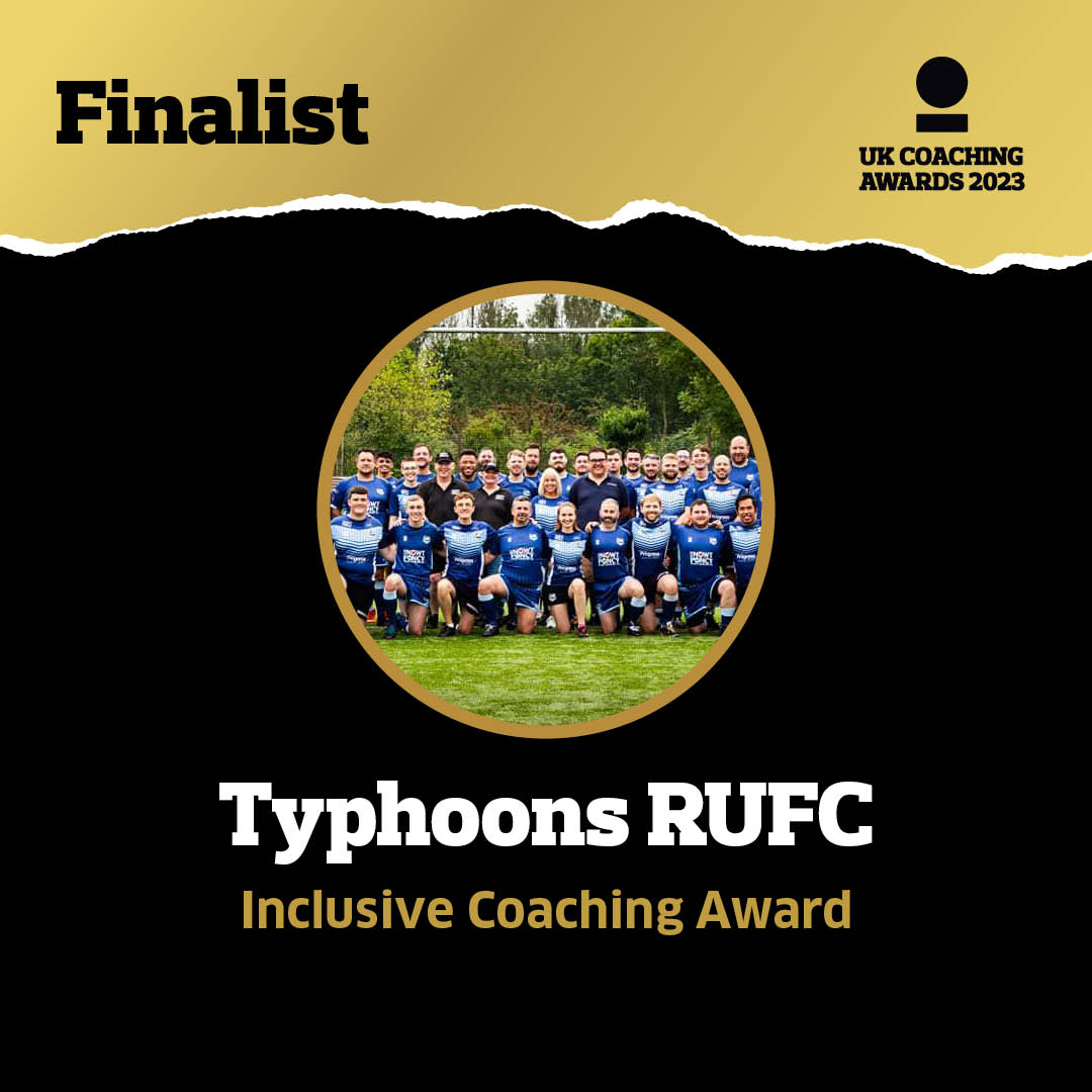_UKCoaching's tweet photo. #UKCoachingAwards 🏆

Looking at our finalists 🔍

Inclusive Coaching Award

@typhoonsrufc's inclusive sessions enable people from all walks of life to enjoy playing rugby, build confidence &amp; grow their skills

Full Bio 👉 https://t.co/ie9yXbxOJ2 https://t.co/X3t8QLord5