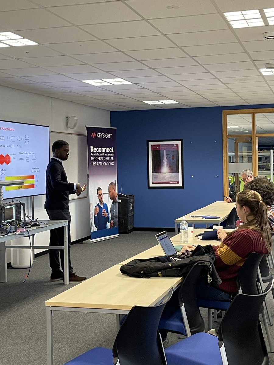 Tobi Emmanuel-Aina,<a href="/Keysight_UK/">Keysight UK</a> RF Applications Engineer, discusses the fundamentals of #networkanalysis, demonstrating the advanced measurements you can make with a #vectornetworkanalyzer.

<a href="/BangorUni/">Bangor University</a> <a href="/BangorCSEE/">School of CompSci & Engineering, Bangor Uni</a>
#electronics #RFdesign #RFtesting #VNA