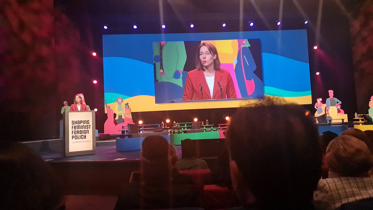 Dutch Minister of Foreign Affairs closing the #FeministForeignPolicy remarks that Israel has a right to defend itself but also calls for more aid and support to humanitarian situation in Palestine.