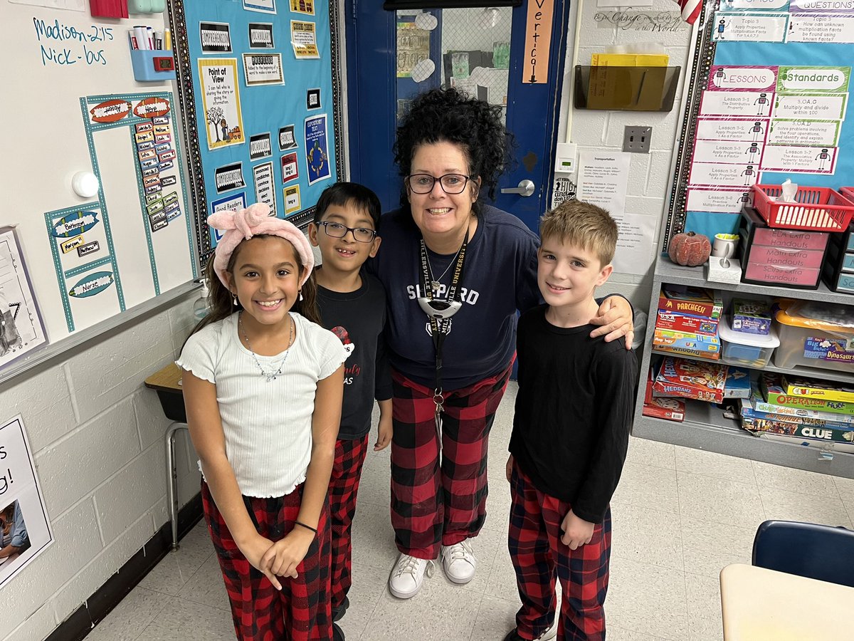 Nothing beats wearing red Buffalo plaid on pajama day! #socozy <a href="/AlanBShepPrin/">Shepard Elementary</a>