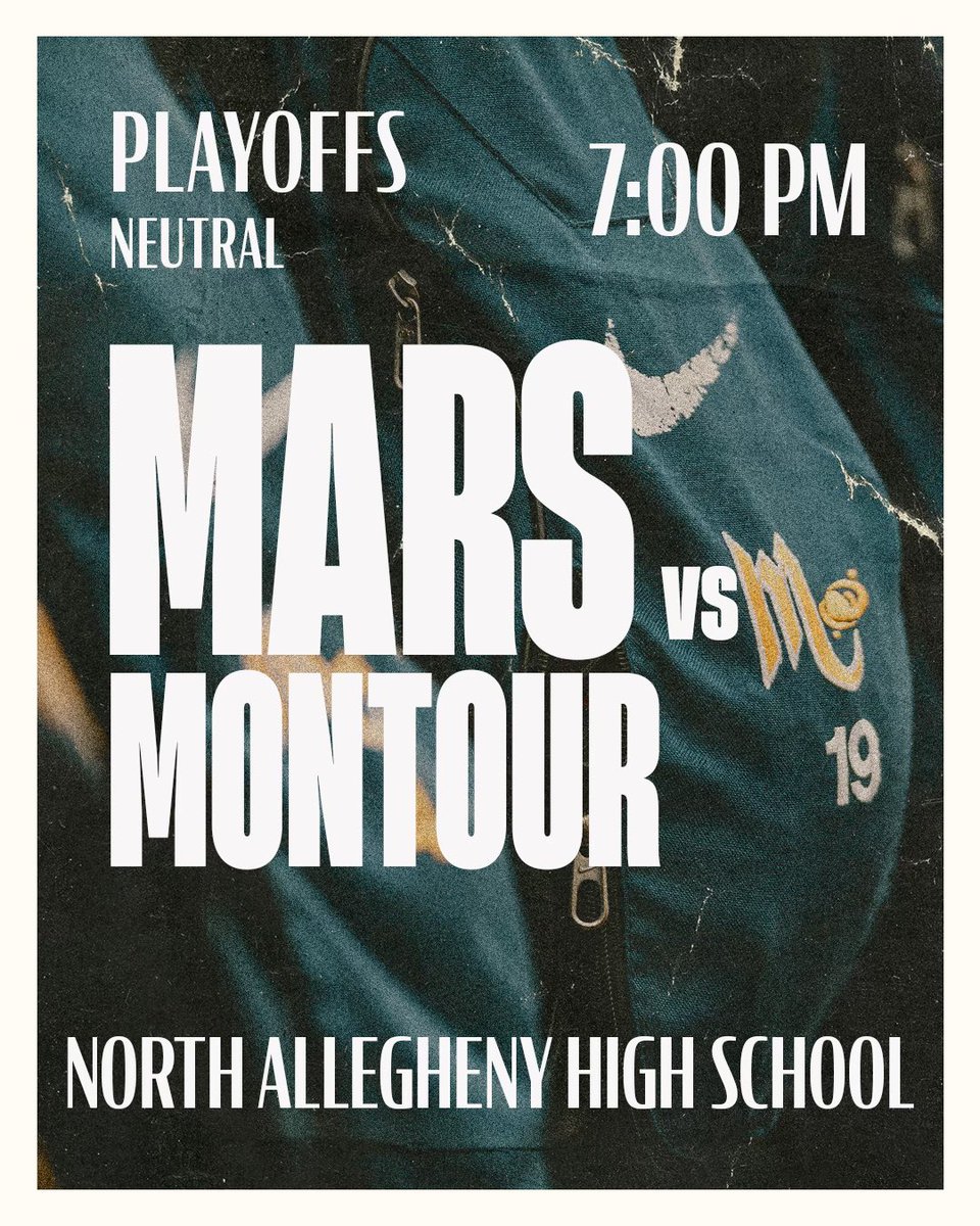 ITS GAMEDAY!! WPIAL consolation game vs Montour. 7pm @ North Allegheny High School. SHOW UP!!!