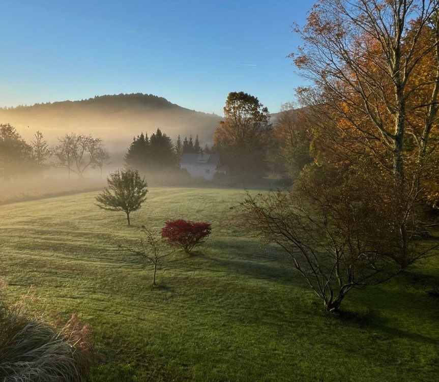 berlinmtnstudio's tweet photo. This early autumn morning is awash in golds, crisp greens, and awash with a soft mist. Available in a variety of framed print sizes or on canvas.

#AutumnCanvas #MistAndGold #EarlyFall #NatureInArt #fall #FallPhotoShoot #AutumnCapture #FallPhotographer #fallphotos #countryart https://t.co/piDxz6CZpt