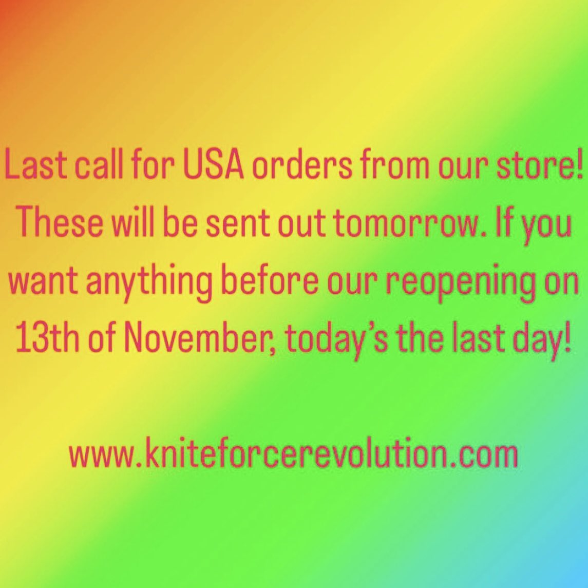 Don’t forget, tomorrow afternoon the Kniteforce Warehouse will be shut for about a week! Hopefully less but there’s a lot to do.
We have no official releases tonight BUT there is another instalment of Kniteforce Revolution Roundup, a FREE download.