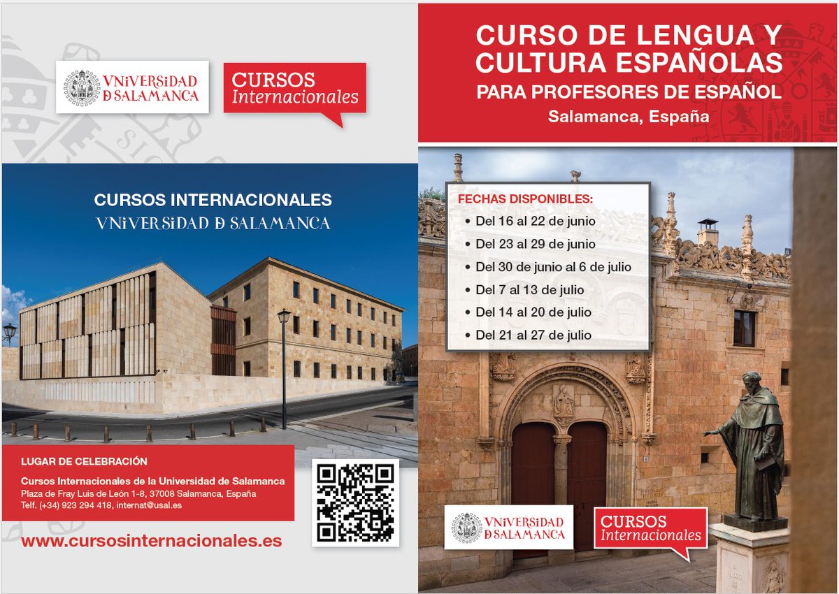 EDEspRusia's tweet photo. Profesores de español (ELE) en el extranjero. Becas para cursos de actualización en España. Verano 2024 @usal Más información https://t.co/tO2kNCfWjd @embesprusia https://t.co/i4IQ58tDjR