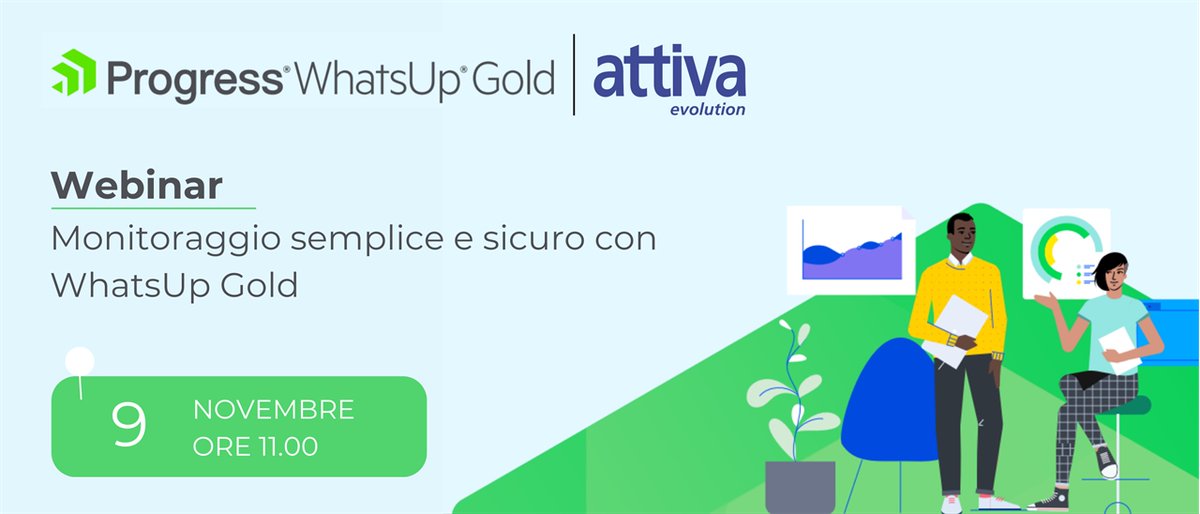 📢 Monitoraggio semplice e sicuro?

Partecipa al prossimo webinar organizzato con #Progress per scoprire 𝐏𝐫𝐨𝐠𝐫𝐞𝐬𝐬 𝐖𝐡𝐚𝐭𝐬𝐔𝐩 𝐆𝐨𝐥𝐝: lo strumento pensato per semplificare i flussi di lavoro di monitoraggio. 

Registrati ora 👉🏻 attivaevolution.com/Eventi/Progres…