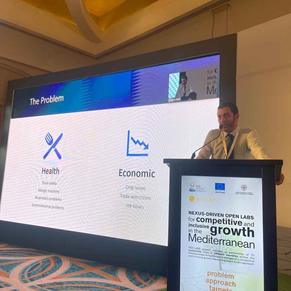 🌱 Dr. Mahmoud Yassien is here to present his idea Greengard Biotech. #JES2023 #GreengardBiotech #Innovation #gomed <a href="/nex_labs/">NEX-LABS</a>