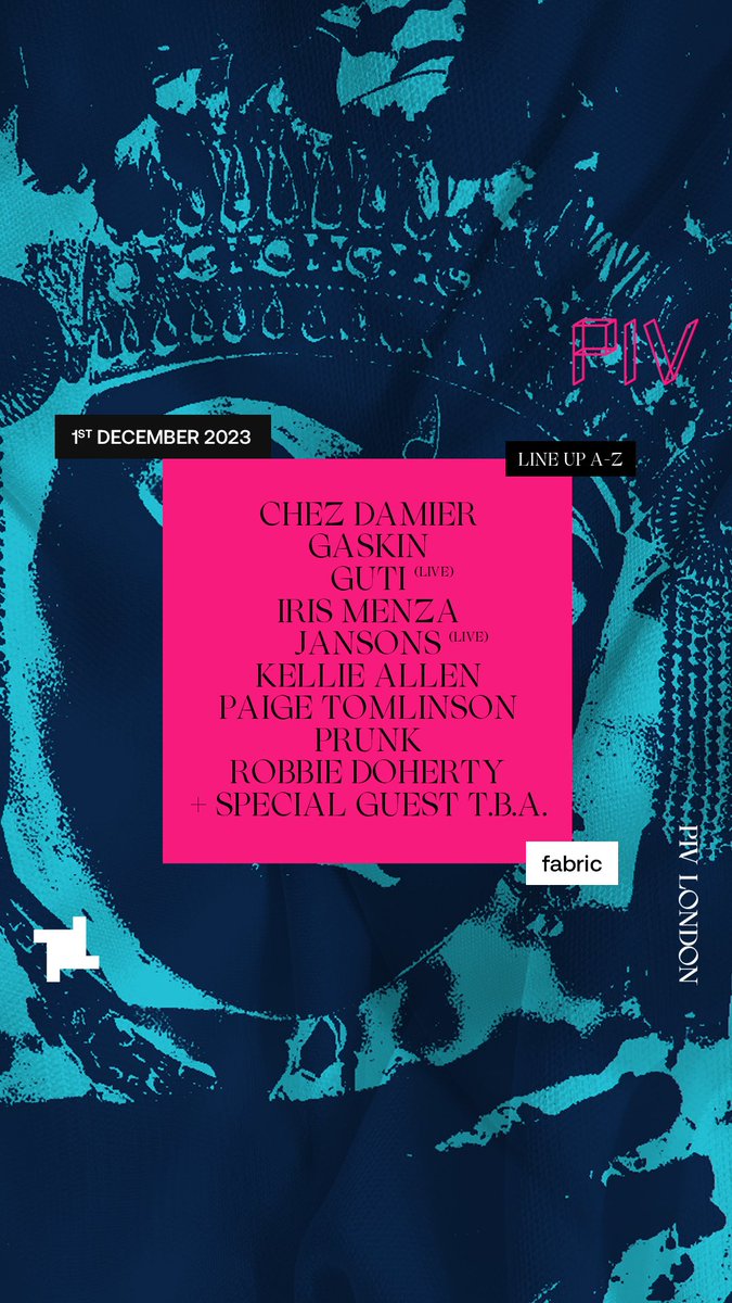 gaskin_music's tweet photo. Absolutely buzzing to announce my PIV &amp; Fabric london debut 😍💙 https://t.co/qWEV2zXZRp