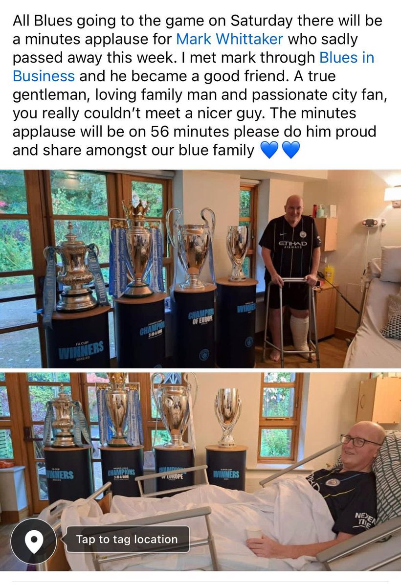 Let’s give Mark the send-off he deserves from his  wider Blue family xx