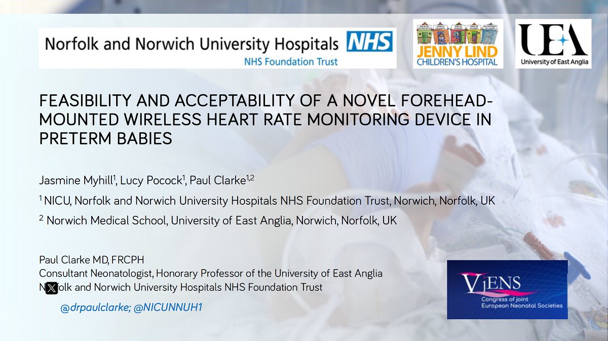 Read the abstract &amp; view the full presentation, "Feasibility and acceptability of a novel forehead-mounted wireless heart rate monitoring device in preterm babies," which features SurePulse technology &amp; recently presented at the JENS conference.  

LINK: zurl.co/p8Qm