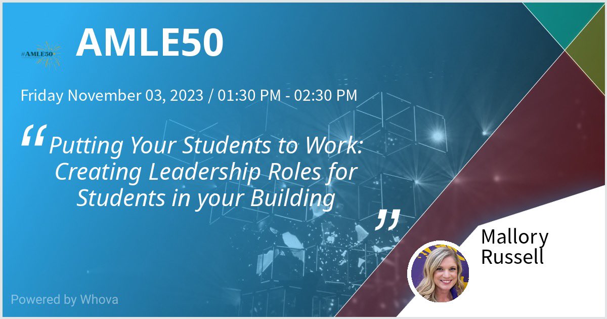 Mal_Russell's tweet photo. Come join us tomorrow! @AMLE #AMLE50 https://t.co/RTVvjTNcFR