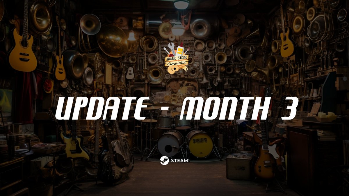 CFGmain's tweet photo. 🎸 Music Store Simulator Update - MONTH 3 🎸

📣 Hey there, fellow music shop tycoons! We are excited to announce the latest update to the Music Store Simulator, which is now online!

🤘 more info 👇
https://t.co/Tnw3Jmzora

#MusicStoreSimulator #Music #Update https://t.co/1kkONRRpnF