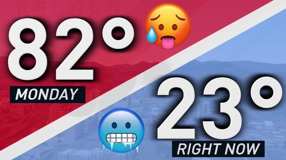 JasonBoyerWLOS's tweet photo. Really Mother Nature?!
….
Did we really need a 60 degree temperature change?! 
#wncwx #avlwx https://t.co/enp1D3Al15