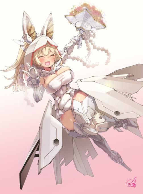 女神前線 | どぅーゆーうぉんとぅー #pixiv https://www.pixiv.net/artworks/113078388  宣伝ビジュアルまとめ。これは後ろで隠れちゃったウェディング玉藻の全身