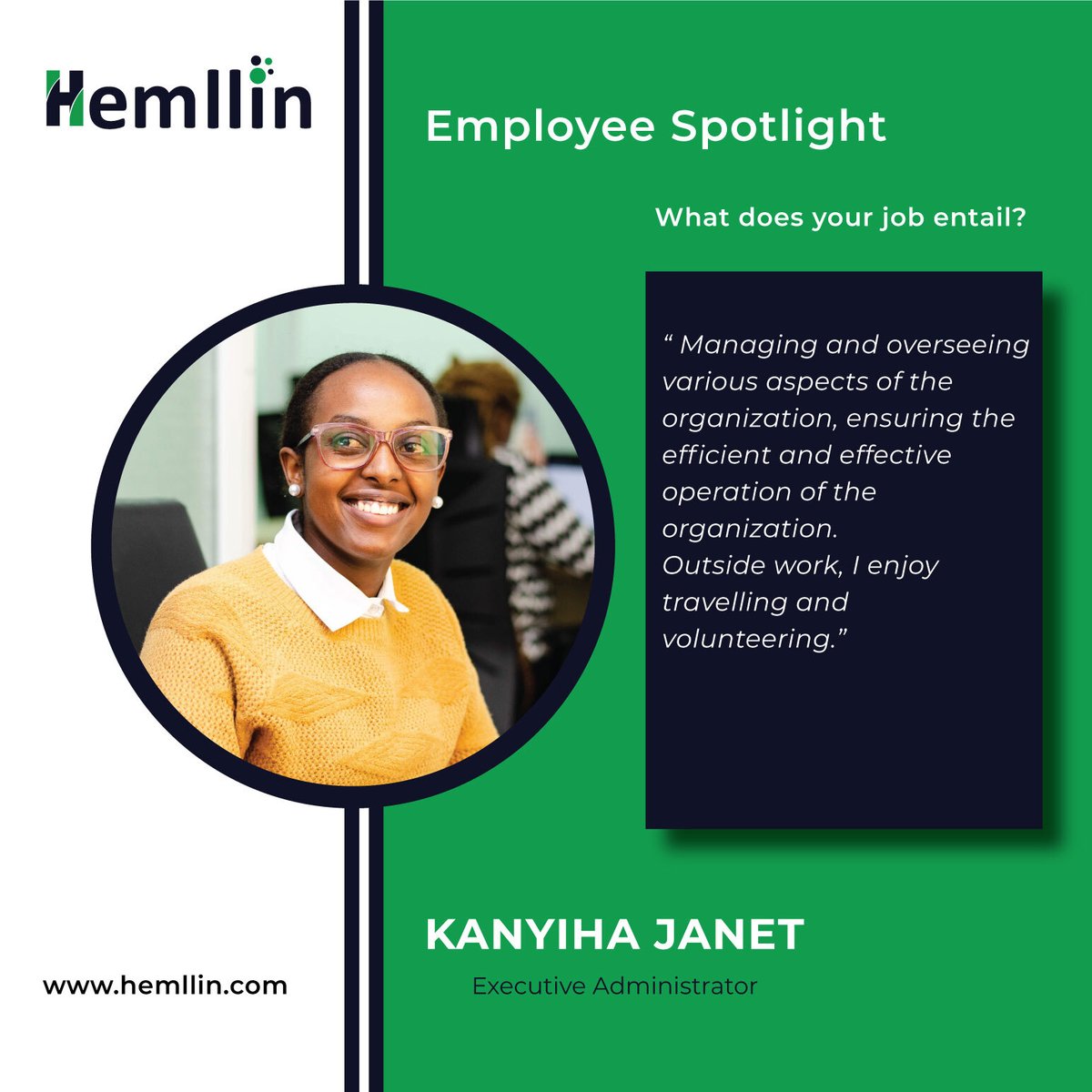 hemllin's tweet photo. Meet Janet, our organizational wizard. She's the force behind our smooth operations and efficiency. We're lucky to have her ensuring everything runs like clockwork. #EmployeeSpotlight #EfficiencyChampion #HemllinTeam https://t.co/2QaeYEZHwm
