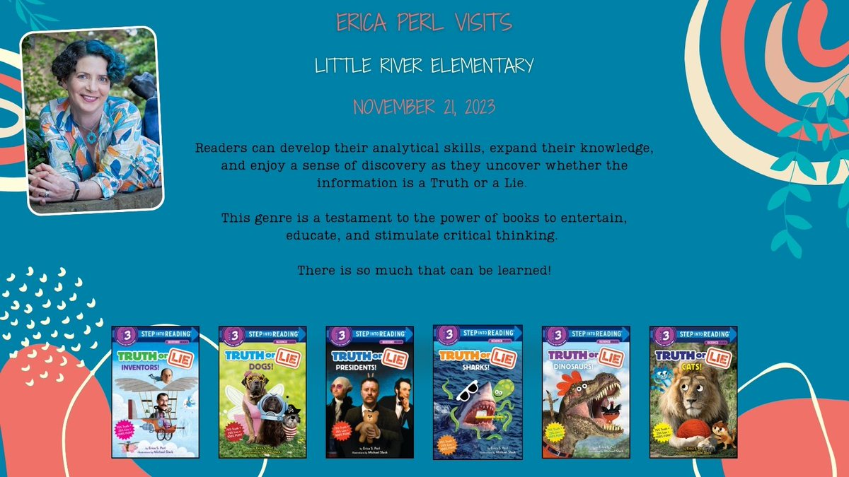 Charlotte Steele (@lresbookworm) on Twitter photo LRE community don't forget that any book orders for the upcoming author visit with <a href="/ericaperl/">Erica S. Perl</a> are due by Nov. 13. Checkout some of her fact-packed nonfiction books! <a href="/LittleRiverLCPS/">Little River ES</a> <a href="/lcps_libraries/">LCPSLibraries</a> LRE community don't forget that any book orders for the upcoming author visit with <a href="/ericaperl/">Erica S. Perl</a> are due by Nov. 13. Checkout some of her fact-packed nonfiction books! <a href="/LittleRiverLCPS/">Little River ES</a> <a href="/lcps_libraries/">LCPSLibraries</a>