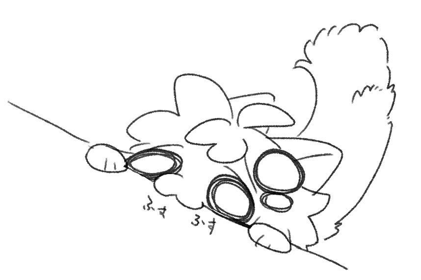 ぽんぺに意識持ってかれてお絵描きレベル下がっていってる