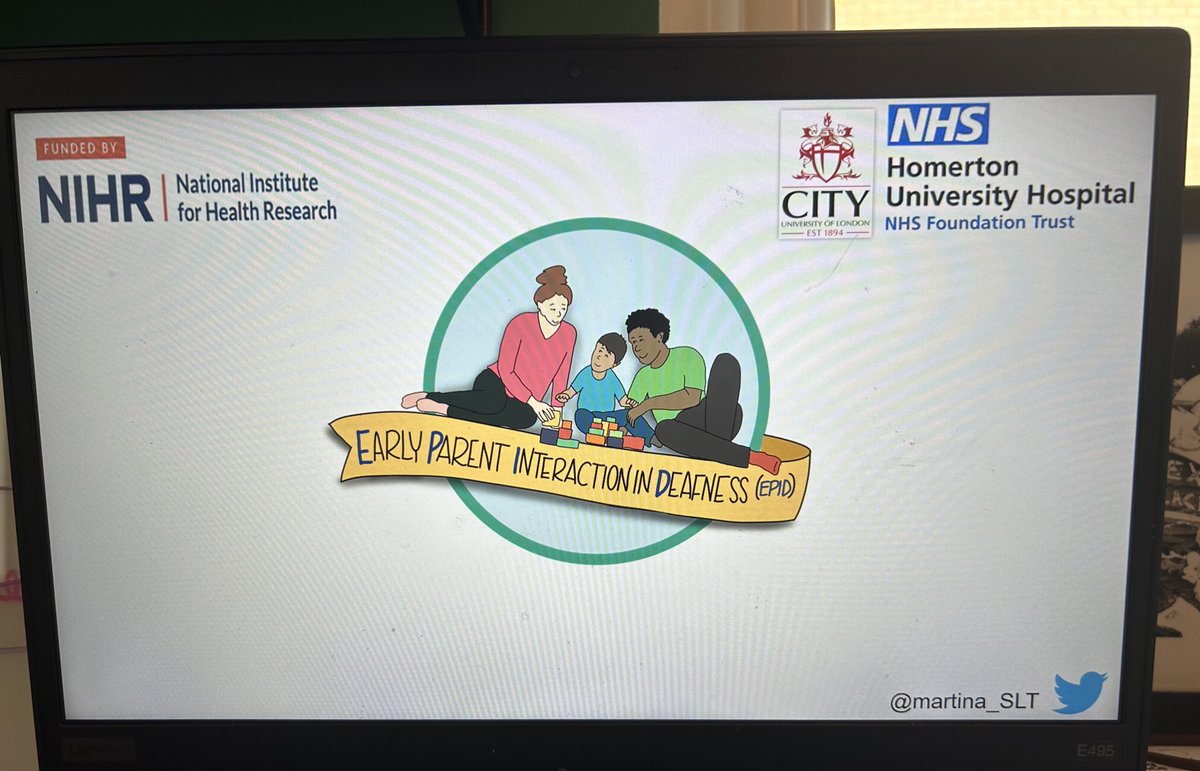 It was a pleasure to present at #RCSLTConf2023 today. I shared some findings on our mixed methods study on professional practice with deaf infants. The quant data paper is available here onlinelibrary.wiley.com/doi/full/10.11…, the qual data  paper is under review and the MM paper is on its way!