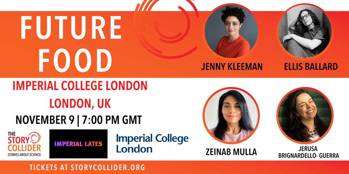 The Story Collider (@storycollider) on Twitter photo 1️⃣ week until we're <a href="/imperialcollege/">Imperial College London</a> <a href="/ImperialSpark/">Imperial Spark</a> for #ImperialLates! Join hosts <a href="/rakemeny/">Richard Kemeny</a> + <a href="/MichaelaAgapiou/">Dr Michaela Agapiou</a> with stories about science & food 🍔 from <a href="/jennykleeman/">Jenny Kleeman</a> Ellis Ballard <a href="/MullaZeinab/">Dr Zeinab Mulla FHEA RNutr</a> & <a href="/gutismycopilot/">Jerusa Brignardello</a>. Details & Register: storycollider.org/tickets/2023/1… 1️⃣ week until we're <a href="/imperialcollege/">Imperial College London</a> <a href="/ImperialSpark/">Imperial Spark</a> for #ImperialLates! Join hosts <a href="/rakemeny/">Richard Kemeny</a> + <a href="/MichaelaAgapiou/">Dr Michaela Agapiou</a> with stories about science & food 🍔 from <a href="/jennykleeman/">Jenny Kleeman</a> Ellis Ballard <a href="/MullaZeinab/">Dr Zeinab Mulla FHEA RNutr</a> & <a href="/gutismycopilot/">Jerusa Brignardello</a>. Details & Register: storycollider.org/tickets/2023/1…