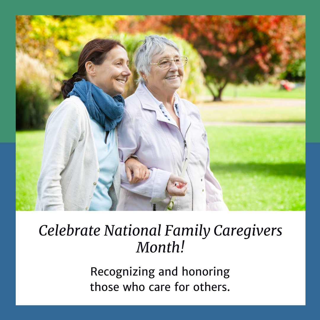 Each year, more and more Americans are caring for a loved one with a chronic condition, disability, or the frailties of old age. This month, celebrate the approximately 90 million U.S. family caregivers caregiveraction.org
#NationalFamilyCaregiversMonth #NFCMonth