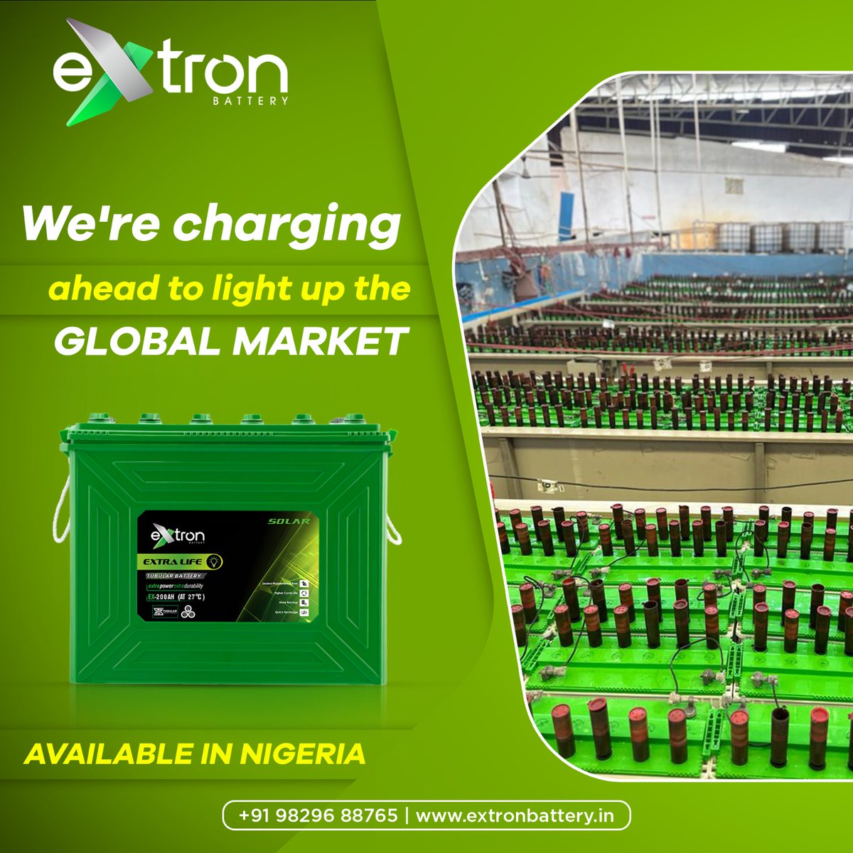 Each export shipment is a testament to our dedication to powering a brighter and more efficient future for all.

Phone no: +91 98296 88765
.  
.
#extronnigeriabattery #extronbattery #nigeriabattery #Battery #batterynigeria #talltubularbattery #talltubularbatteries #Battery