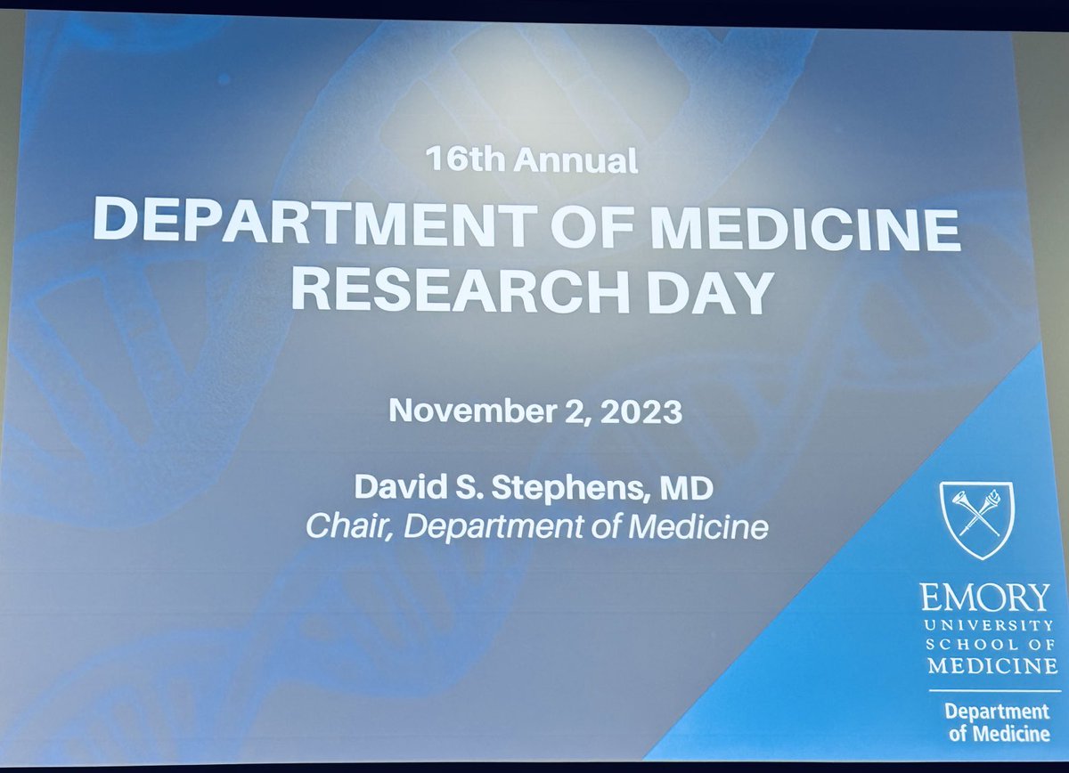 CarlosdelRio7's tweet photo. Starting the @EmoryDeptofMed #23DOMResearchDay Looking forward to hearing the oral presentations and looking at the posters as well as the Keynote address by Dr. Ravi Thadhani our EVPHA for @emoryhealthsci https://t.co/X0DgY8HOm2
