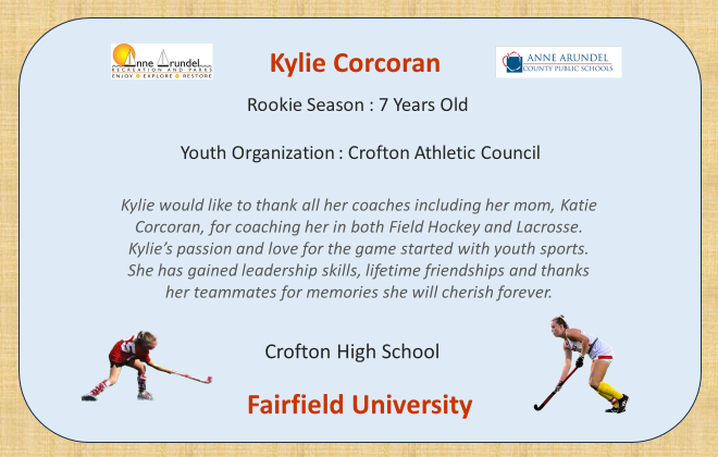 #ThrowbackThursday to student-athlete Kylie Corcoran!

Learn more about Youth and Adult Sports opportunities here: aarecparks.org/Sports

<a href="/kycorcoran2024/">kycorcoran2024</a> @croftonhigh @croftonhssports @crofton_fh @aacps @fairfieldstags @stagfieldhockey