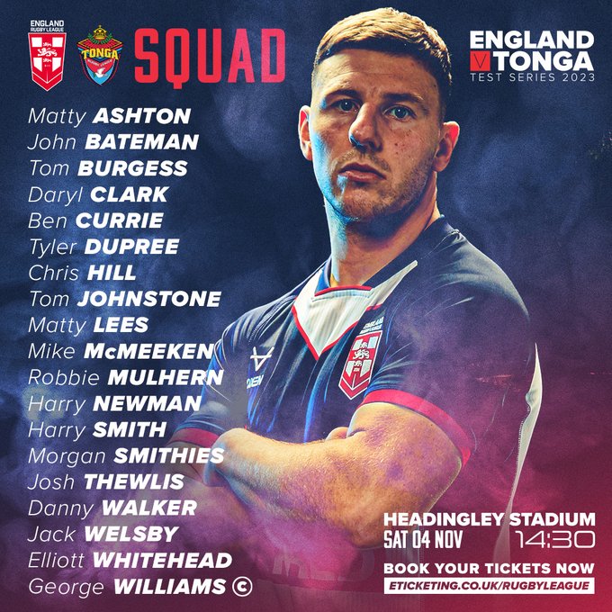 🏴󠁧󠁢󠁥󠁮󠁧󠁿 The squad is in for the third and final test this Saturday...

#SkyRL | <a href="/England_RL/">England Rugby League</a>
