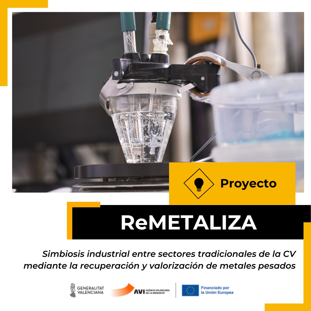 AIJU_Tecnologi's tweet photo. El proyecto #ReMETALIZA, simbiosis industrial entre sectores tradicionales de la Comunitat mediante la recuperación y valorización de metales pesados, está financiado por @GVAavi, liderado por #AIJU y participado por #Colortec @Actecosl #EstampadosPrato @AIDIMME y @UA_Universidad https://t.co/0Qbux4Uw8A