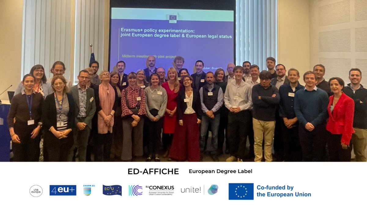 🚀Exciting news from ED-AFFICHE!
We joined a pivotal meeting with DG EAC <a href="/EU_Commission/">European Commission</a> to discuss the future of the #EuropeanDegree label.

🎓Inspiring talks on added value, overcoming obstacles, quality assurance &amp; criteria refinement. 

Full article 👉mtr.cool/tzillxmeuy