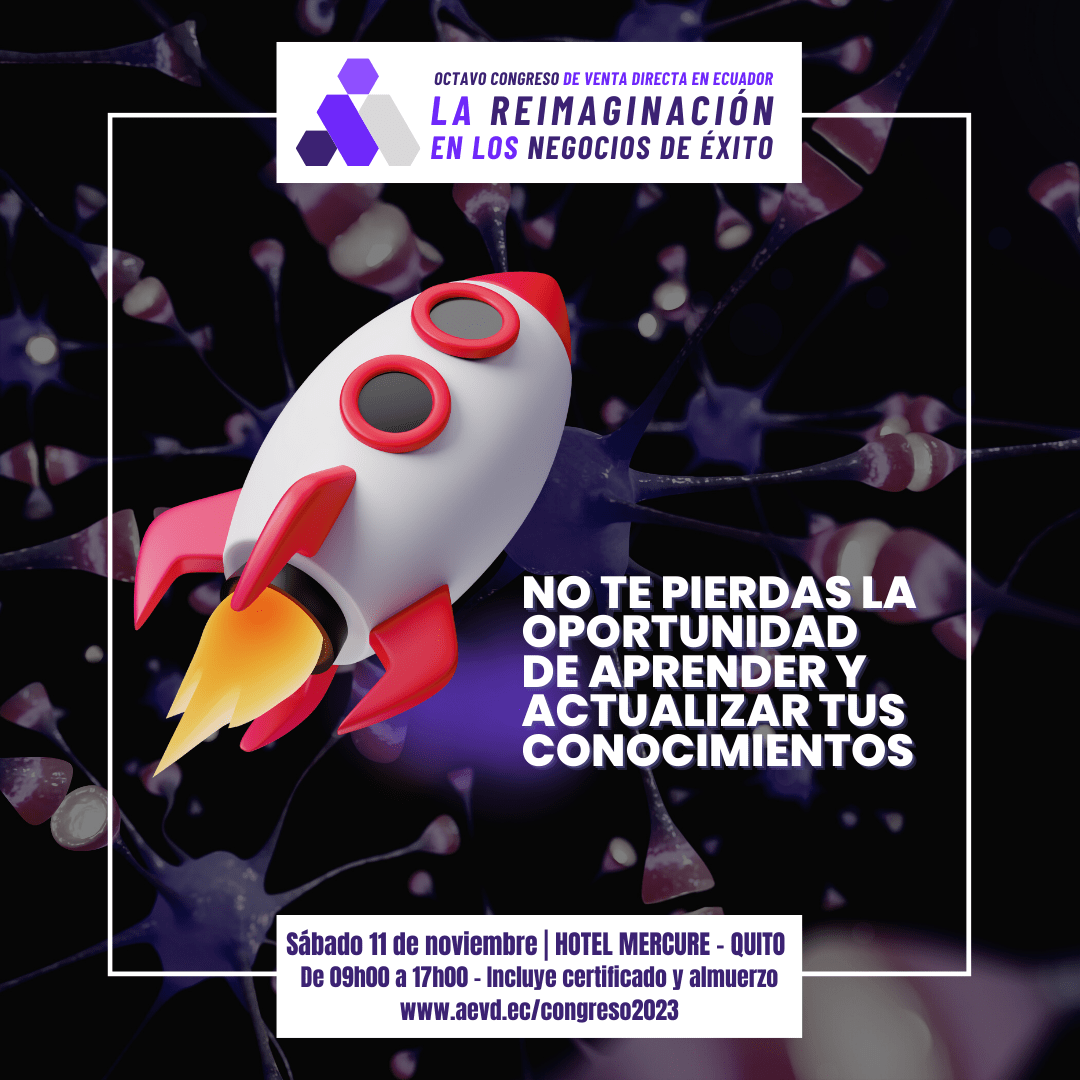 aevdecuador's tweet photo. ¡Buenos días! 🌞 El Congreso de #VentaDirectaEc está cerca.
Inscripciones abiertas en https://t.co/JaXFgpJ8fS
Este año nuestro lema es "La reimaginación en los #NegociosDeExito"
¡Te esperamos! https://t.co/nYWRFZzRAH