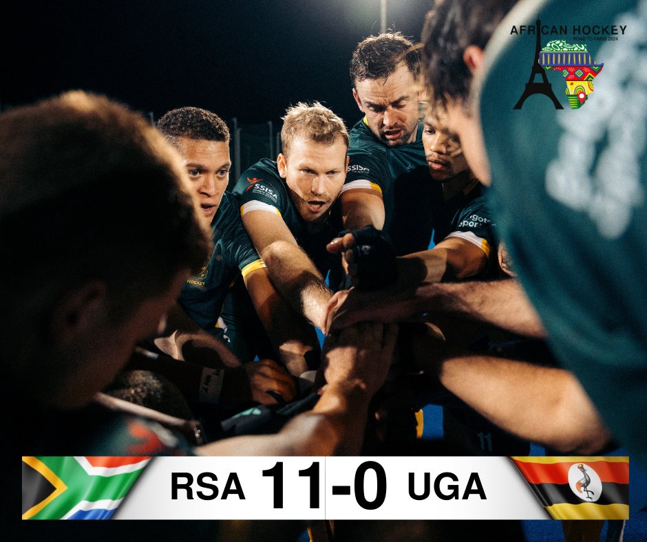 AfricaFactsZone's tweet photo. South Africa Men beat Uganda 11-0 in the 2023 Hockey Olympic Qualifiers.

They won all 3 games they played in the group stage. They beat Zimbabwe 10-0 and Nigeria 8-2. https://t.co/gpUnytrMJN