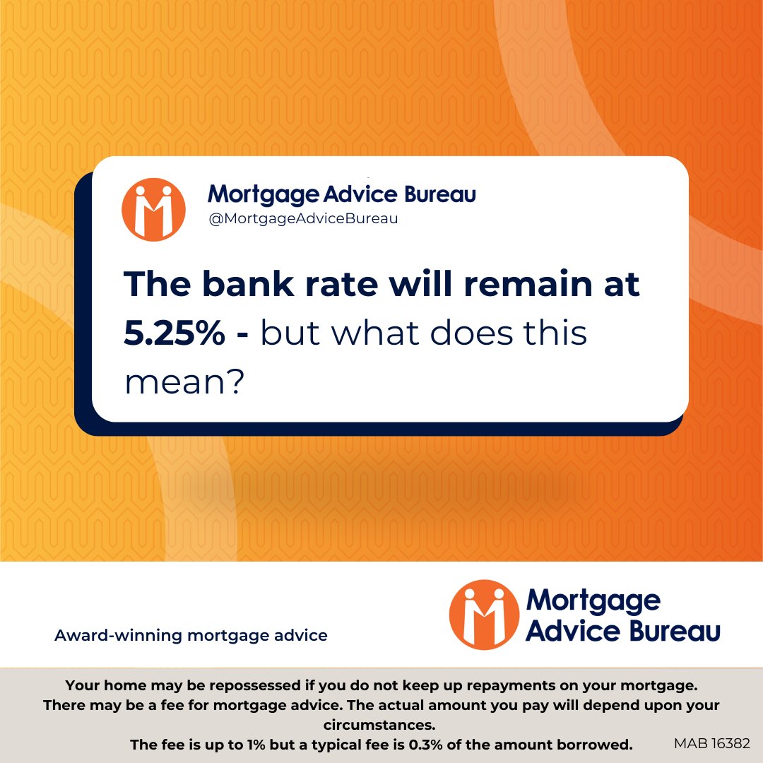 MABCentral's tweet photo. Important news - the @bankofengland rate will remain at 5.25%. 📢

🏡 If you're on a standard variable rate or tracker, your monthly payments will stay the same.

🏡 Your rates will not change if you're on a fixed-rate deal.

🔗 https://t.co/nzFfKOfad0

#InterestRate #Mortgages https://t.co/nMr7wHXWdY