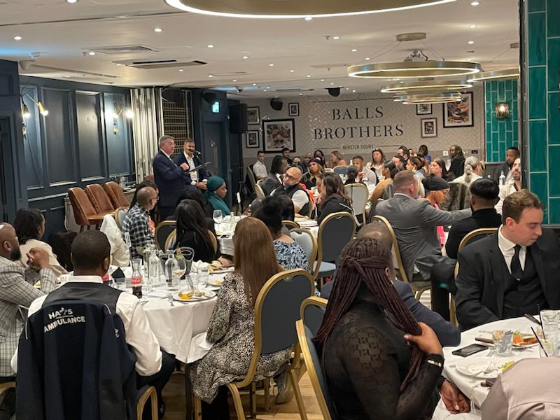 A fantastic time last night at our private dinner for @Hats_Group marking Black History Month with special guests @devon_malcolm, Norman Cowans and a surprise appearance from football legend @rachelyankey11 and wrapped up with a great show from @raylewisdrifter and friends
