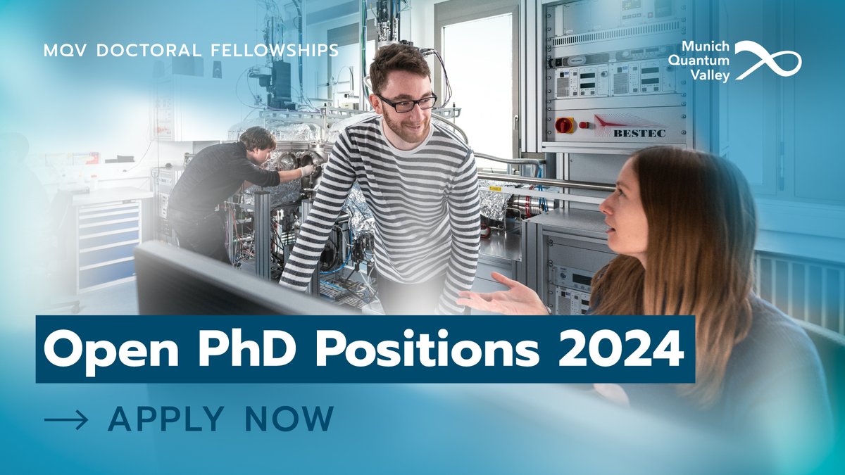 Explore Quantum Science in Bavaria!
 
Fully funded #DoctoralFellowships are available for Fall 2024 provided by MQV and International Max Planck Research School (IMPRS).

👉Apply here until 15 January 2024: application.imprs-quantum.mpg.de/public/

#QuantumScience #ResearchOpportunities