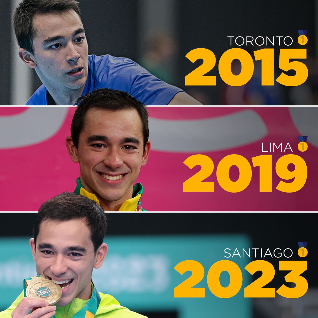 OlympicEsporte's tweet image. Hugo Calderano 

Tri Campeão Pan-americano

#Toronto2015 
#Lima2019 
#Santiago2023