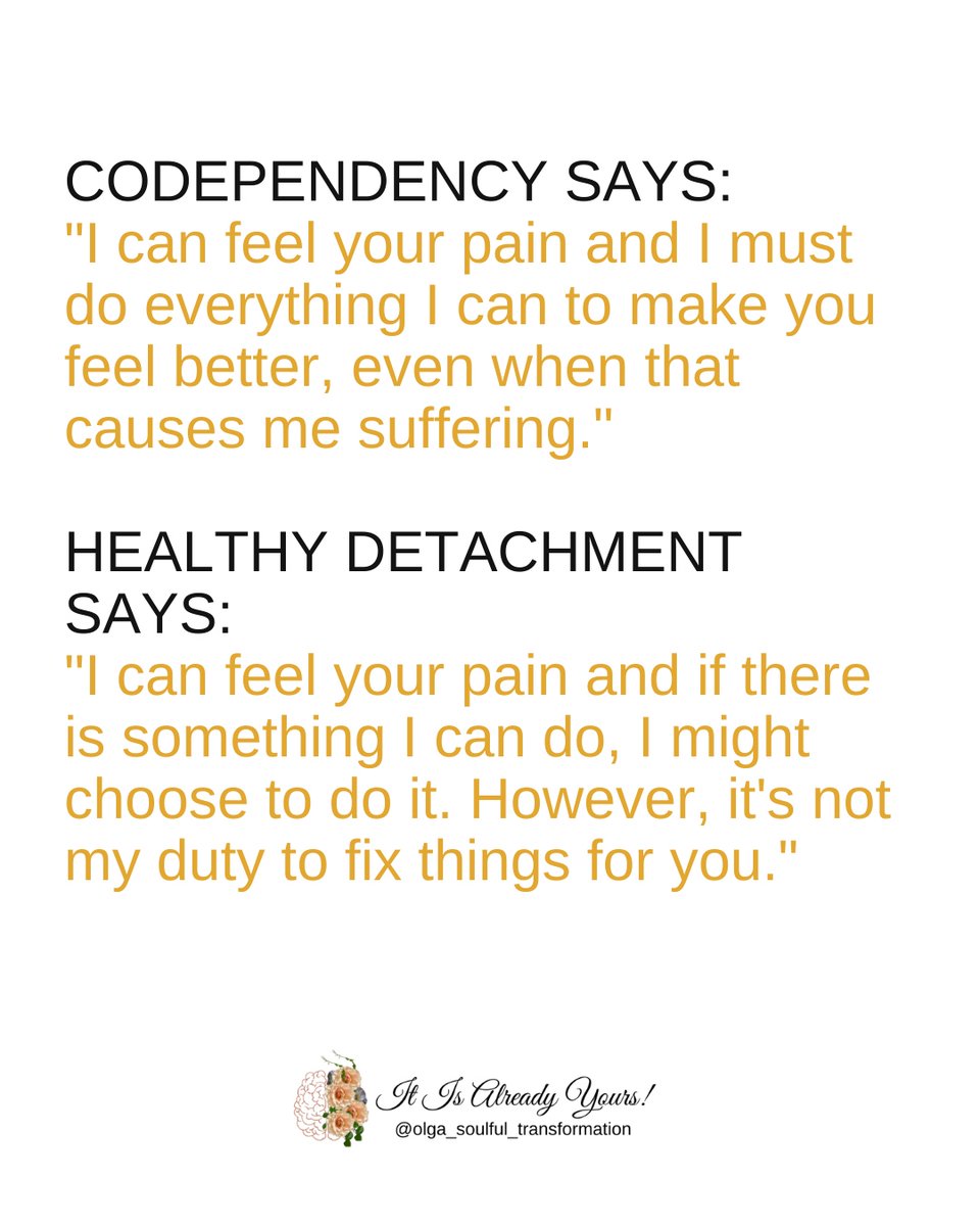 Olga58989845's tweet image. #codependency #codependencyrecovery #codependentnomore #codependencynomore #codependent #codependencia #detachment #healingtrauma #traumahealing #traumahealingjourney

🙏💕

Follow on Insta 👉🏻 @olga_soulful_transformation
Like &amp;amp; Subscribe 👉🏻 bit.ly/OlgaYouTube