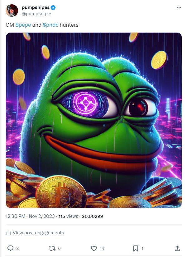 🚨 I unintentionally conducted a social experiment🚨

Let me explain ...

I posted a message addressed to $pepe and $pndc holders, and the community is tightly-knit and incredibly strong 👀

[1/5]👇
