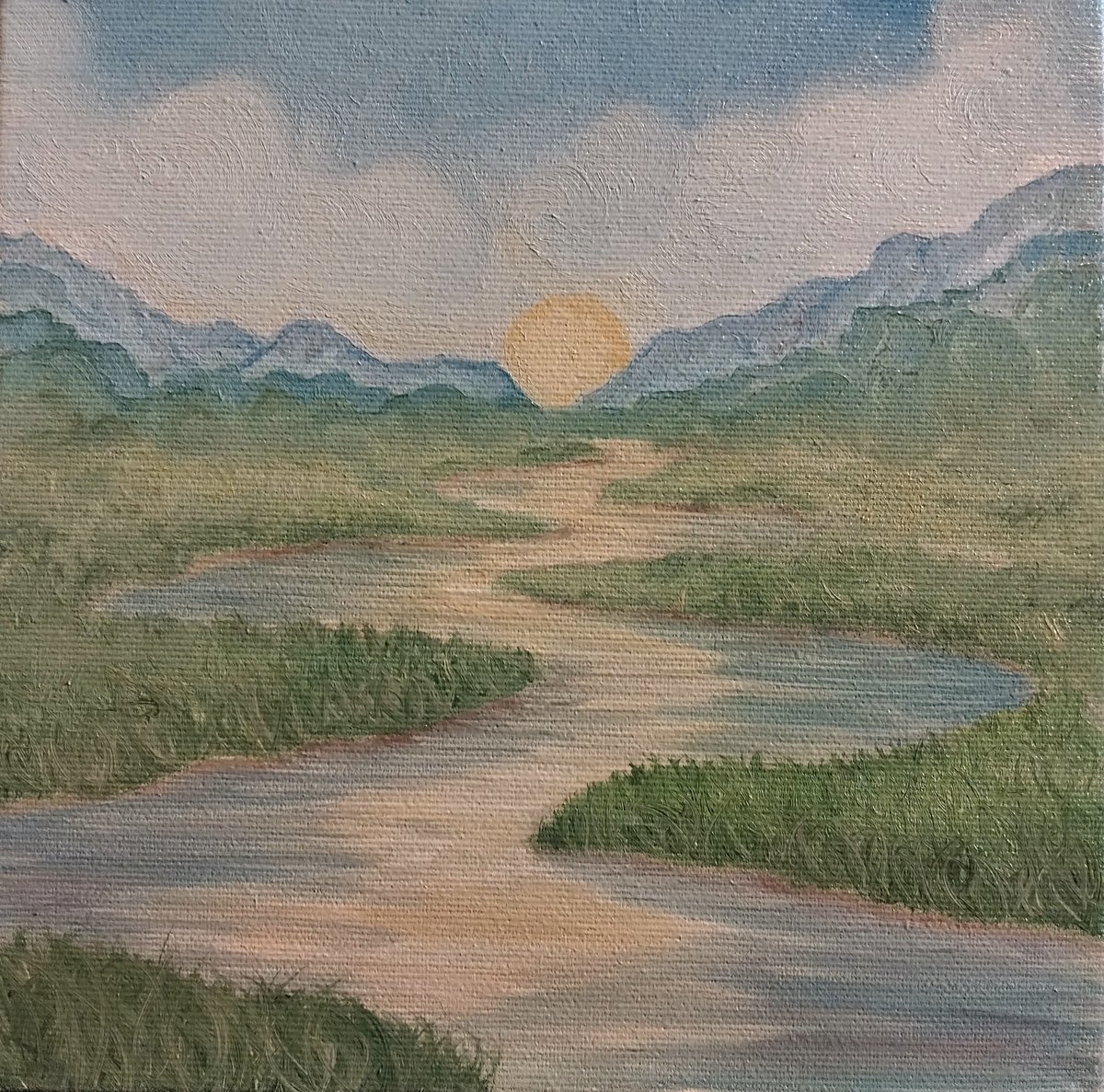 ❤️ The river of dreams
oil on canvas 20x20 cm

🍀 Come into my dream, where time stands still, and our worlds blend into a tale flowing along the river of our dreams.
---

#art #artist #artwork #oilpainting #oiloncanvas #painting #landscapepainting #nature #bulgarianartist