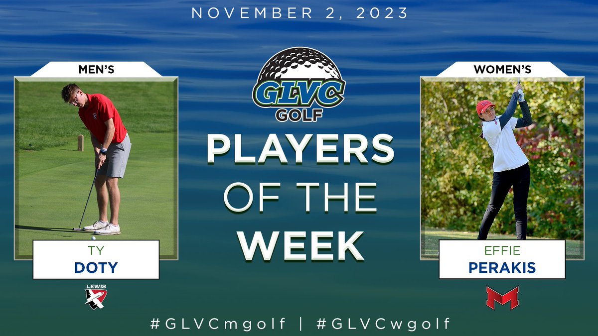 🏌️‍♂️🏌️‍♀️ #GLVCmgolf/#GLVCwgolf WEEKLY AWARDS MEN'S: Ty Doty | @LewisFlyers WOMEN'S: Effie Perakis | @MaryvilleSaints 🔗 GLVCsports.com/POTWgolf