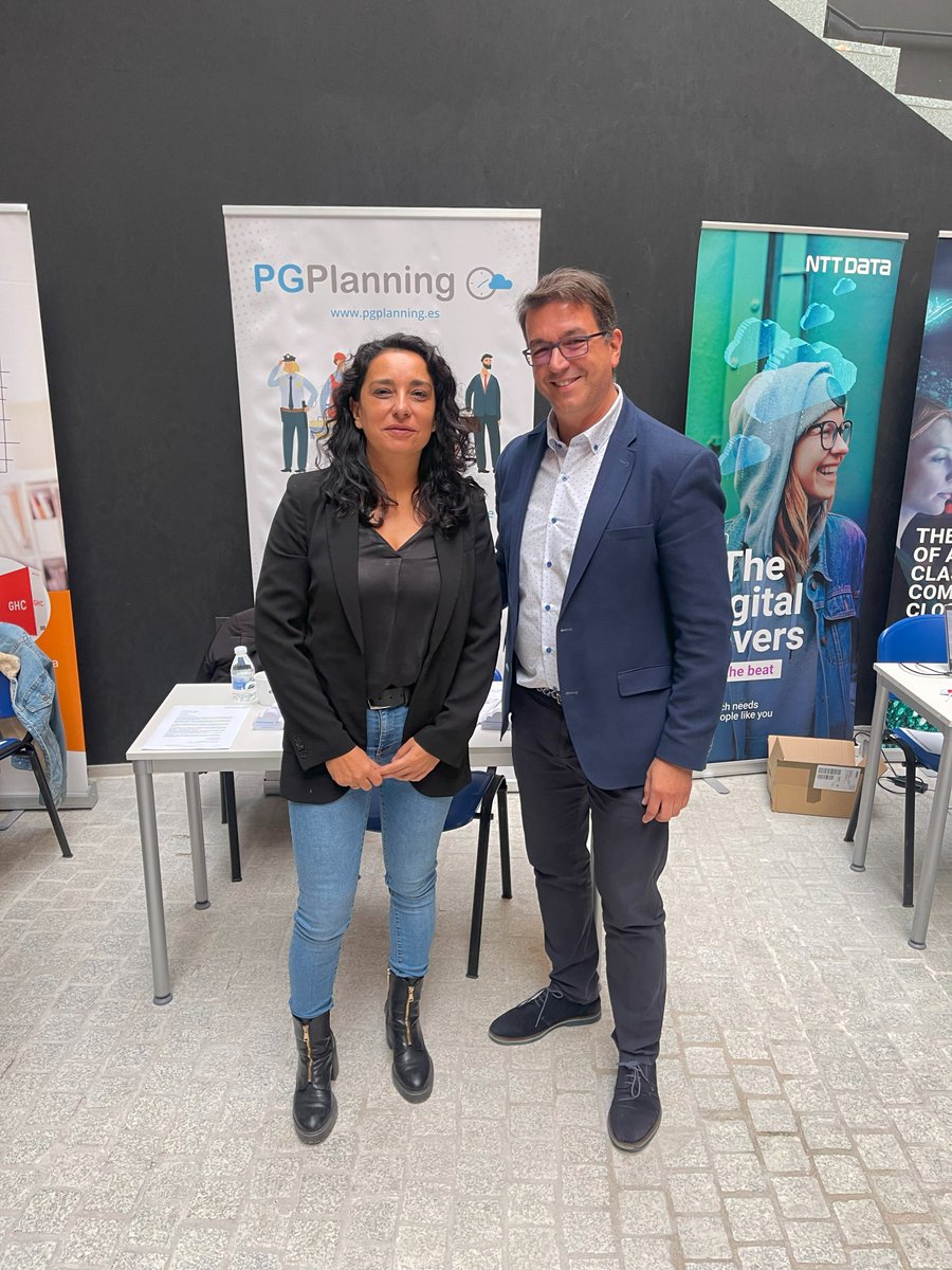 PGPlanning's tweet photo. El pasado martes participamos en la 𝗩𝗜𝗜 𝗲𝗱𝗶𝗰𝗶𝗼́𝗻 𝗱𝗲𝗹 𝗙𝗼𝗿𝗼 𝗱𝗲 𝗲𝗺𝗽𝗿𝗲𝘀𝗮𝘀 “𝗖𝗼𝗻𝗲𝗰𝘁𝗮𝗱𝗼𝘀” que organizan la Escuela de Ingeniería Informática de Segovia y el @cientifico17906. Un placer colaborar en la formación de los nuevos ingenieros informáticos. https://t.co/RlmaSQgAtW