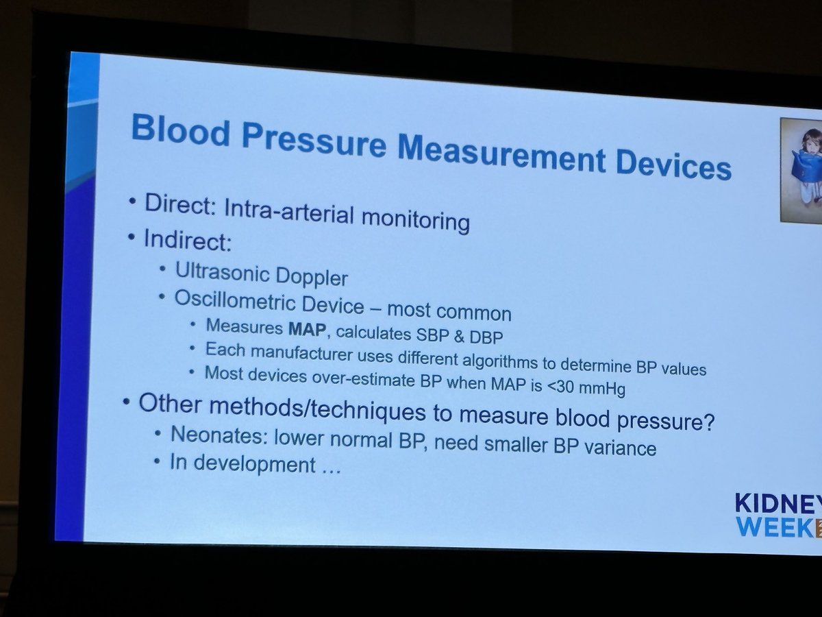 Janis Dionne makes a good point in interpreting oscillatory BP measurements in babies. Device is designed to most accurately determine the MAP over SBP/DBP. This must be why neonatologists are so obsessed with treating the MAP! #kidneywk