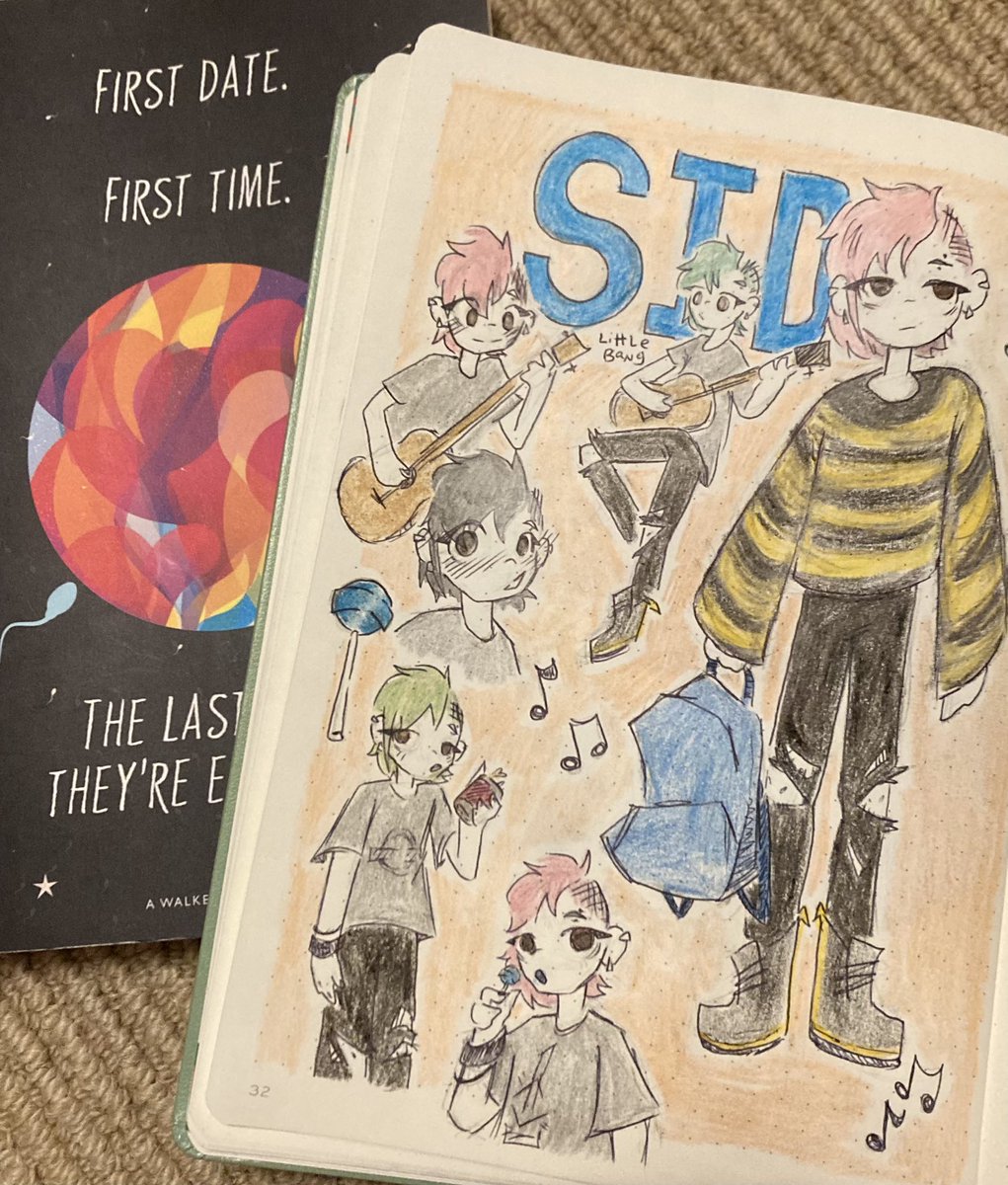Doodles of Sid from Little Bang by @KMcCaughrain. Just started reading an advanced copy and I already can’t put it down.