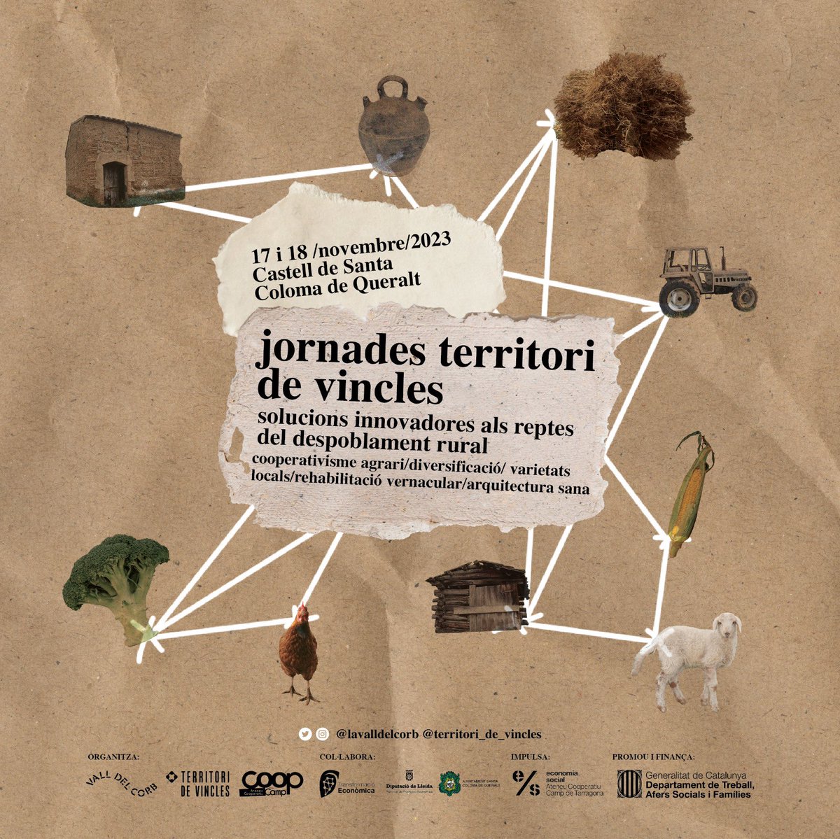 de_vincles's tweet photo. 📯 Tornen les jornades *TERRITORI DE VINCLES*

📆 *17 i 18 de novembre*
📍 *Castell de Santa Coloma de Queralt*

Trobada per a la reflexió i debat a la recerca de respostes als reptes de les zones rurals amb problemes de despoblament. https://t.co/Np8eNxGhh6