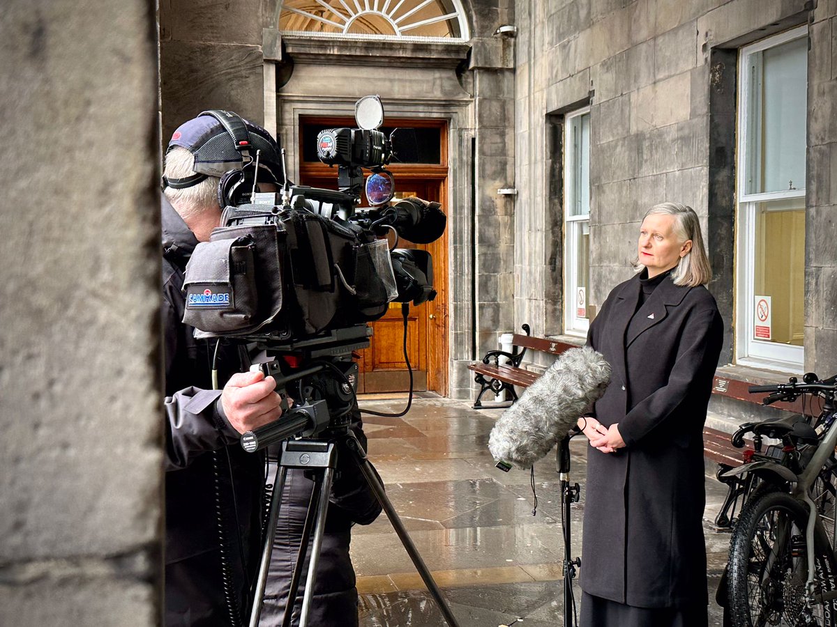 Our director <a href="/alisonj_WATSON/">Alison Watson</a> speaking to the media about today's opportunity for City of Edinburgh Council to declare a #housingemergency. The people in Edinburgh can't wait any longer. #housingsos